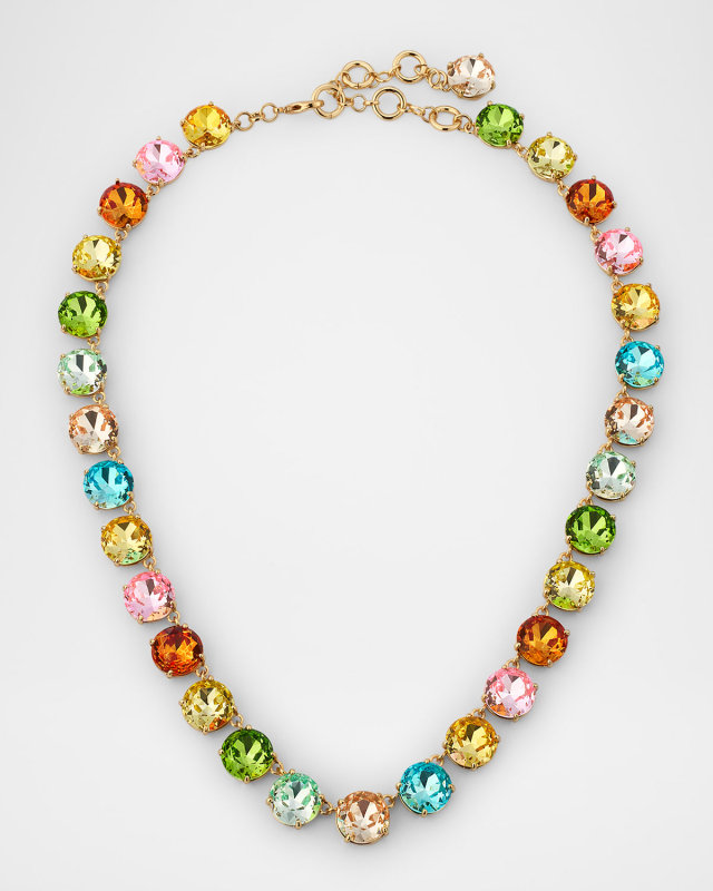 Rainbow Round Paste Necklace